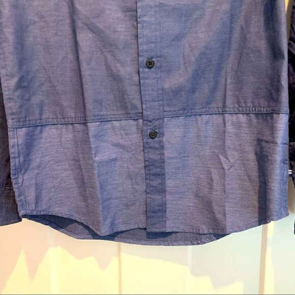 Nautica Button-Down Collared Navy Blue ColorBlock Untuck Shirt Boy’s XL NWT - Picture 4 of 10